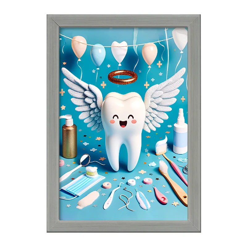 تابلو خندالو طرح دندان و دندان پزشکی کودکانه کد F9821