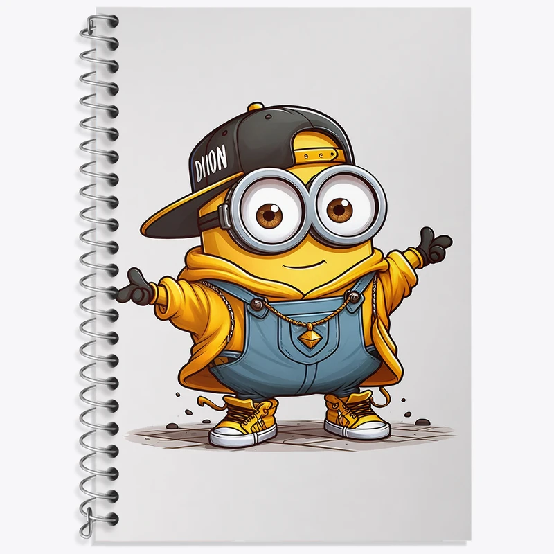 دفتر زبان دوخط 50 برگ خندالو طرح مینیون‌ها (Minions) کد F3629