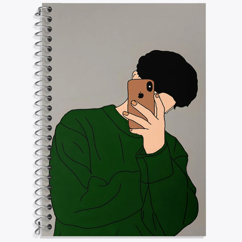 دفتر نت موسیقی 50 برگ خندالو طرح پسرانه مینیمال کد F3234