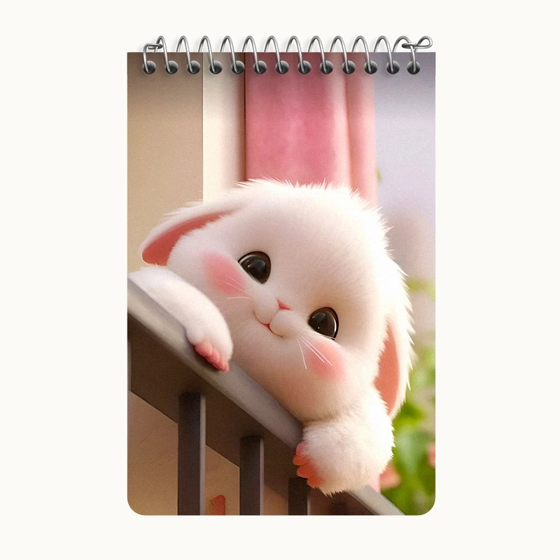 دفتر یادداشت 50 برگ خندالو طرح خرگوش بامزه کد F5741