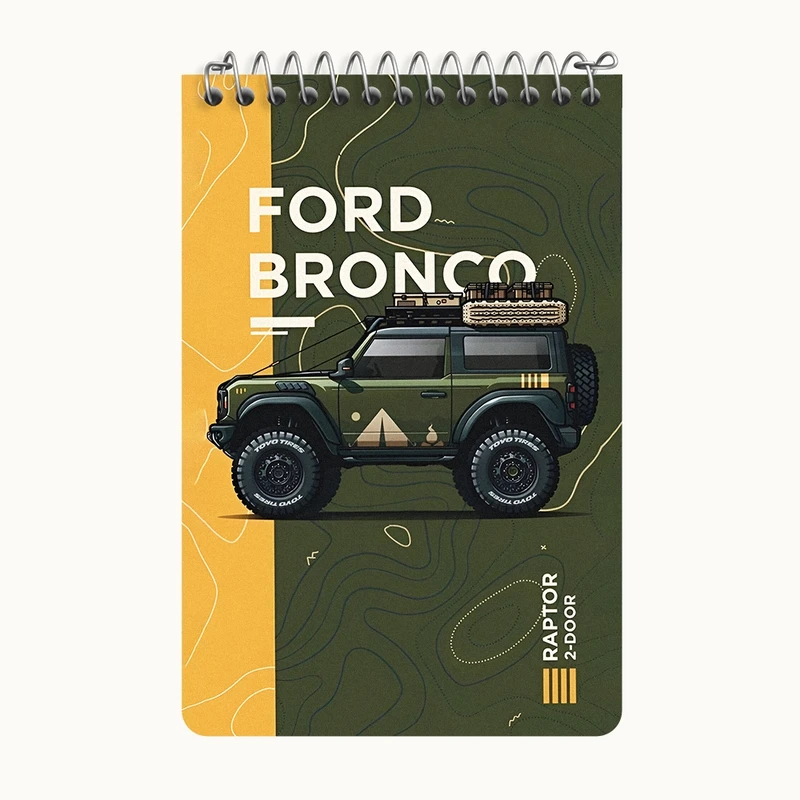 دفتر یادداشت 50 برگ خندالو طرح فورد (Ford Bronco) کد F14174