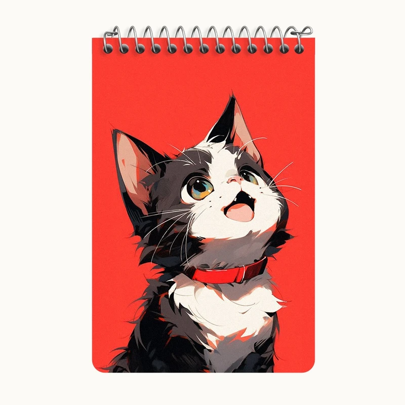 دفتر یادداشت 50 برگ خندالو طرح گربه کیوت کد F3122