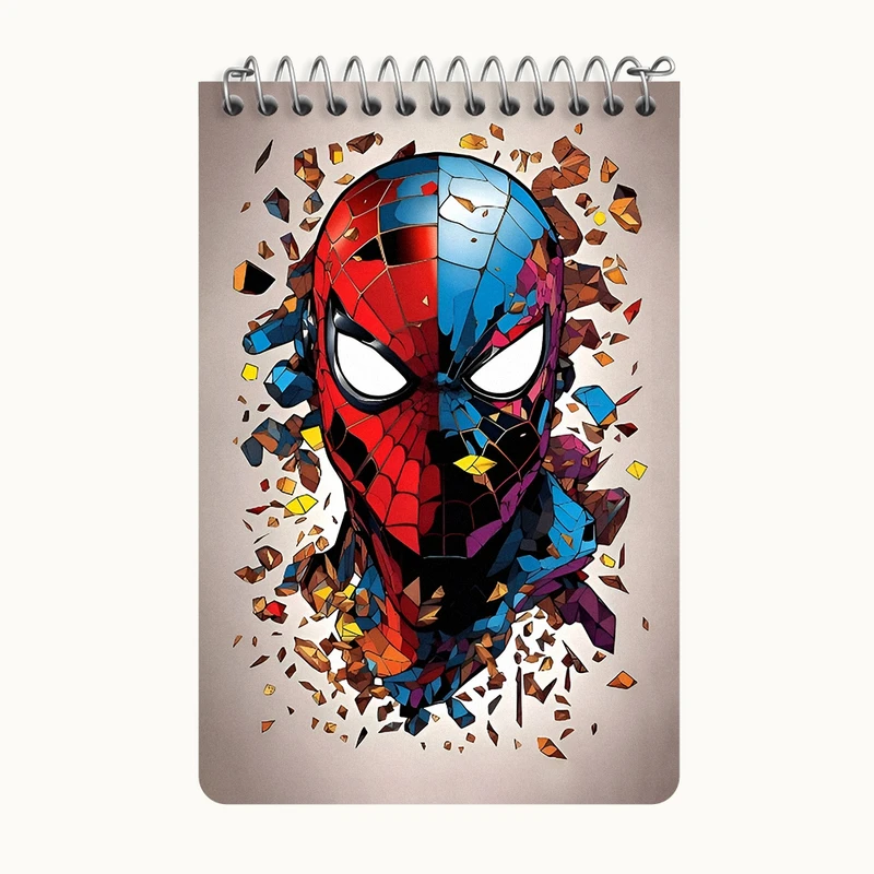 دفتر یادداشت 50 برگ خندالو طرح مرد عنکبوتی (Spider Man) کد F6928