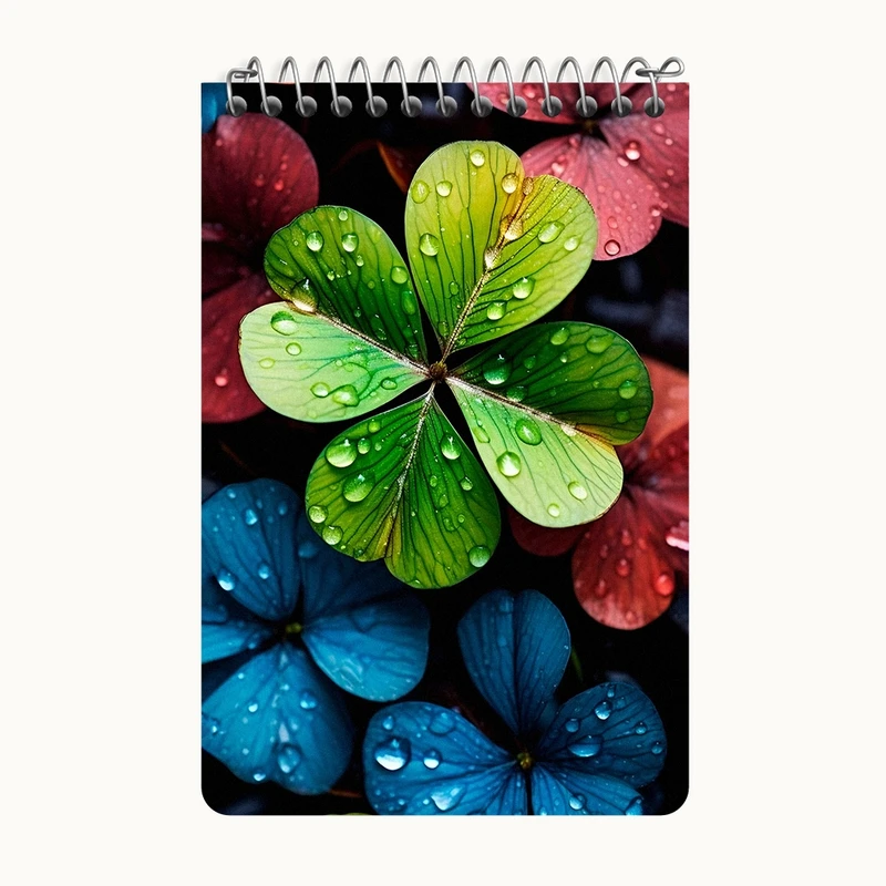 دفتر یادداشت 50 برگ خندالو طرح شبدر رنگی کد F4346