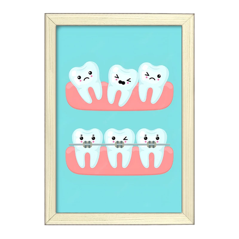 تابلو خندالو طرح دندان و دندان پزشکی کودکانه کد F9819