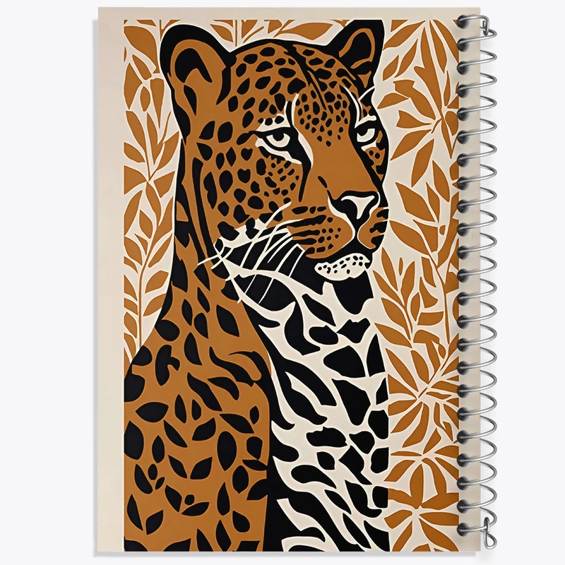 دفتر مشق 50 برگ خندالو طرح پلنگ کد F10122