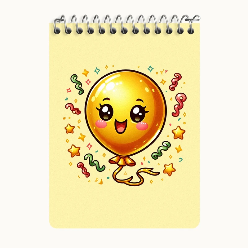 دفتر یادداشت 50 برگ خندالو طرح بادکنک بامزه کد N6474