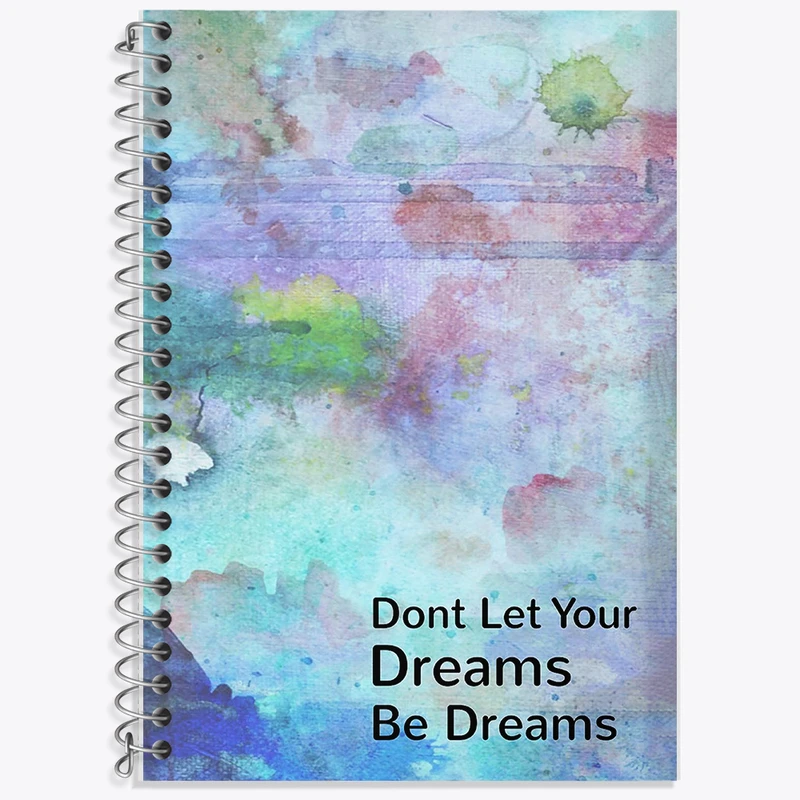 دفتر زبان 50 برگ خندالو مدل دو خط طرح Don’t Let Your Dreams Be Dreams کد F11540