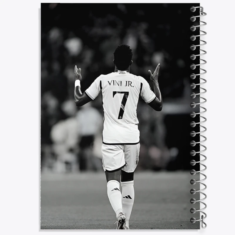 دفتر شطرنجی 50 برگ خندالو طرح وینیسیوس جونیور (Vinicius Junior) کد F14299