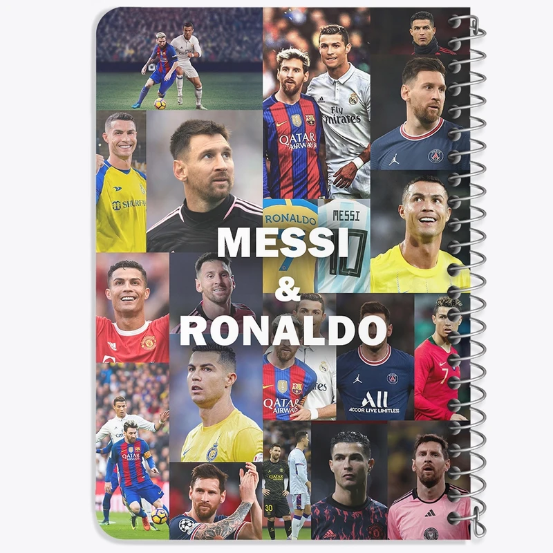 دفتر یادداشت 50 برگ خندالو طرح مسی و رونالدو (Messi and Ronaldo) کد N9177
