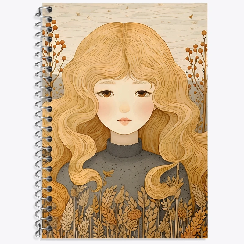 دفتر زبان 50 برگ خندالو مدل سه خط طرح دخترانه کد N8394