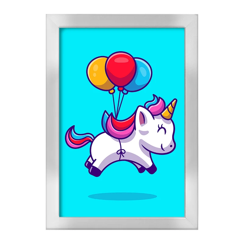 تابلو خندالو طرح اسب تک شاخ یونیکورن  کد 3822