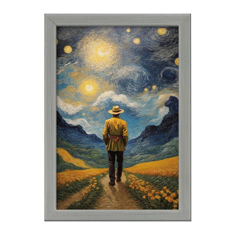 تابلو خندالو طرح ونسان ونگوگ کد F2895