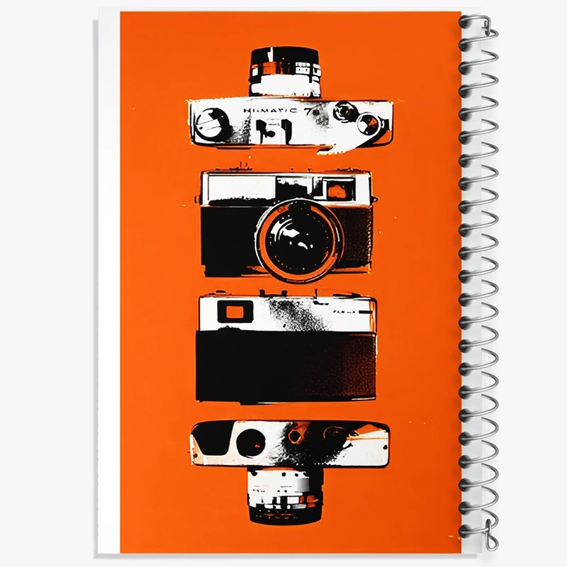 دفتر ژورنال نویسی 50 برگ خندالو مدل نقطه ای طرح دوربین عکاسی کد F9712
