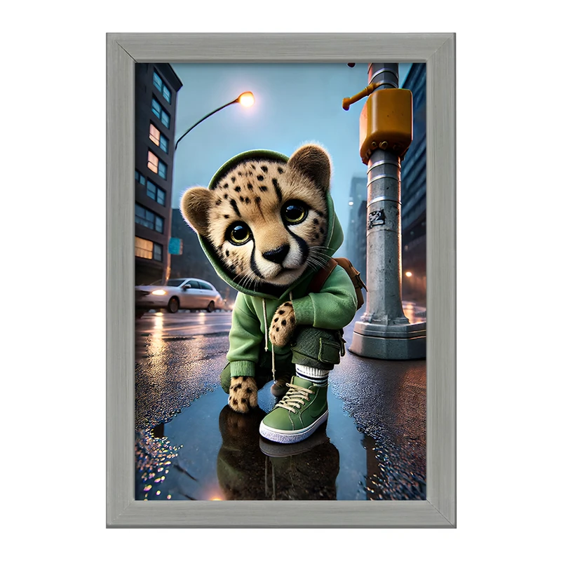 تابلو خندالو طرح یوزپلنگ بامزه کد F11885