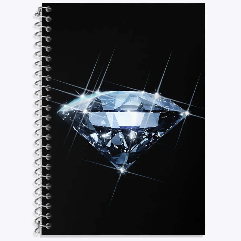 دفتر زبان دوخط 50 برگ خندالو طرح الماس کد F3862