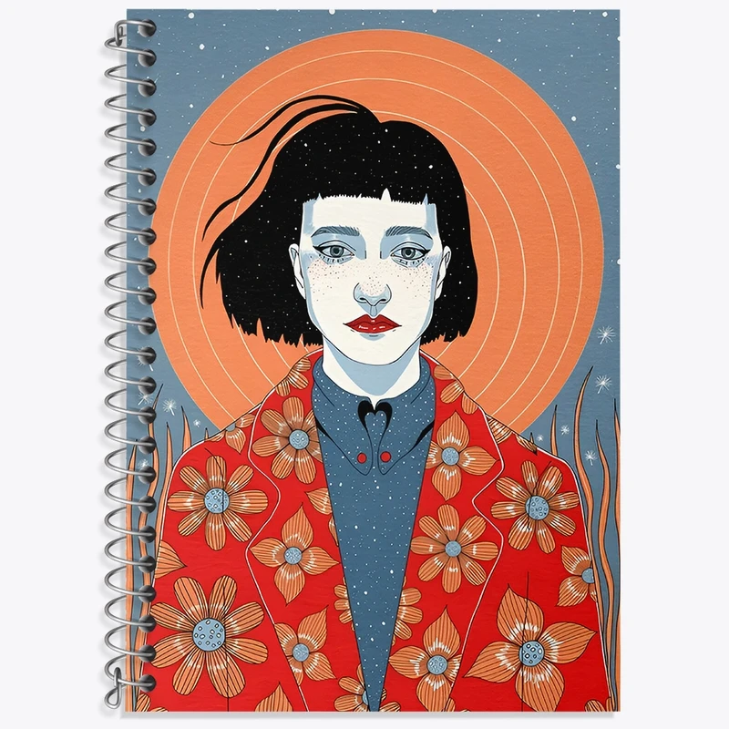 دفتر زبان 50 برگ خندالو مدل سه خط طرح دخترانه فانتزی کد N8431