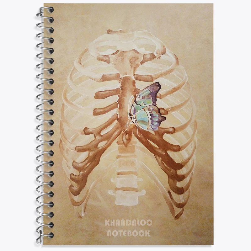 دفتر زبان 50 برگ خندالو مدل دو خط طرح قفسه سینه کد N8884