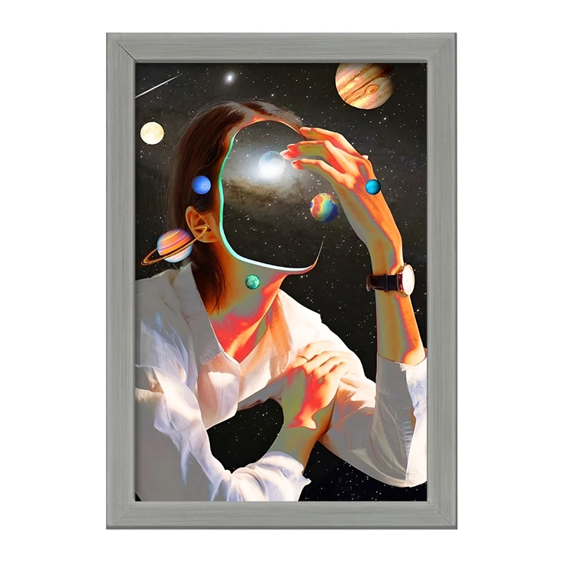 تابلو خندالو طرح پرتره و کهکشان کد F11080