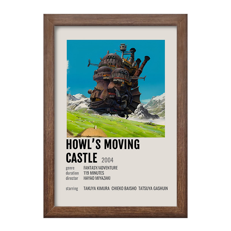 تابلو خندالو طرح انیمه قلعه متحرک هاول کد F13451