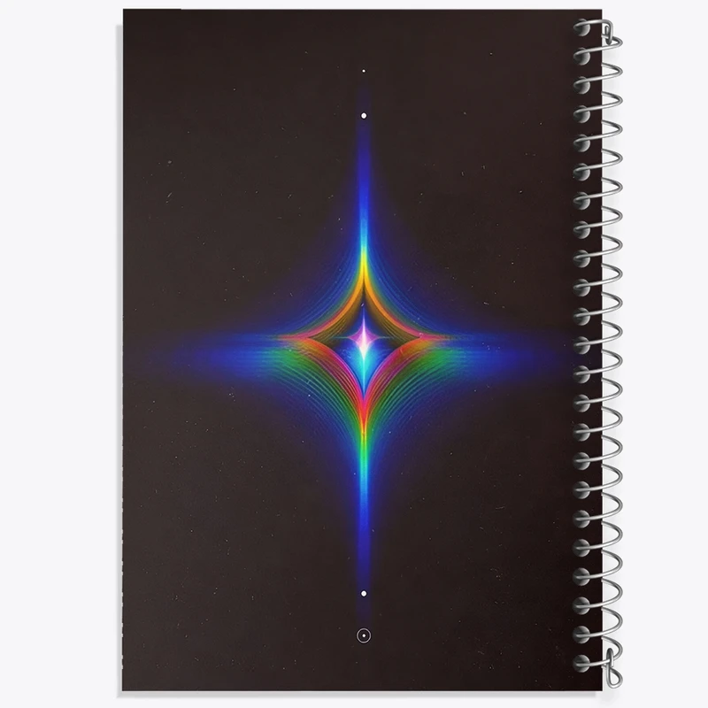 دفتر طراحی 50 برگ خندالو طرح نورهای رنگی کد F8816