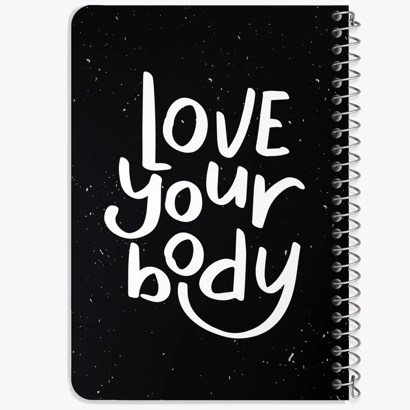 دفتر یادداشت 50 برگ خندالو طرح Love Your Body کد F1057