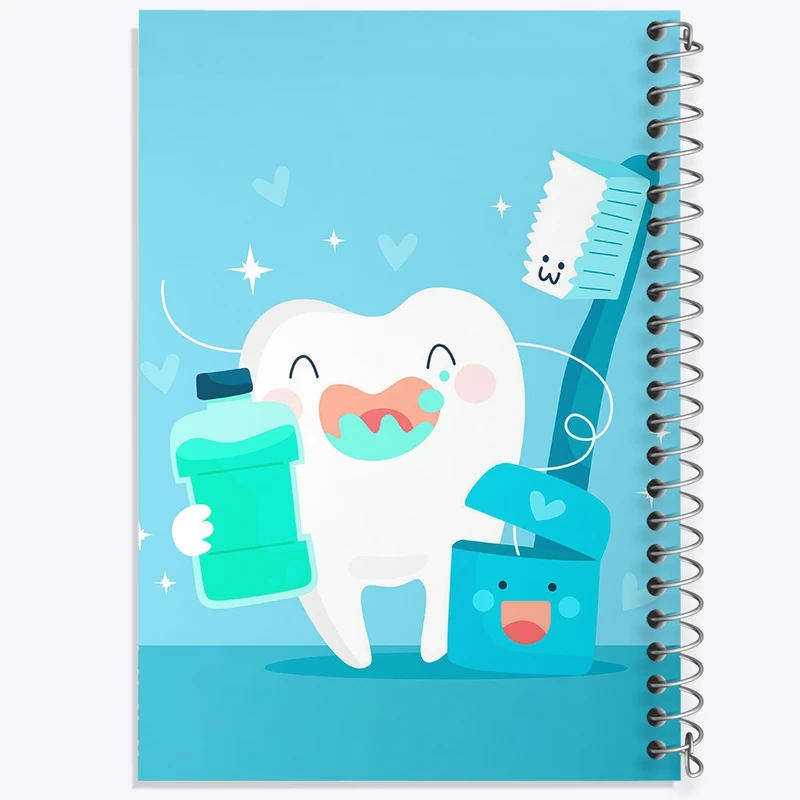 دفتر طراحی 50 برگ خندالو طرح دندان و دندان پزشکی کودکانه کد 36738