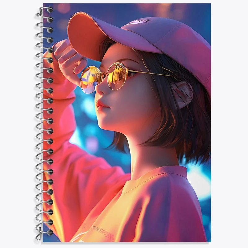 دفتر زبان دوخط 50 برگ خندالو طرح دخترانه کد F4198