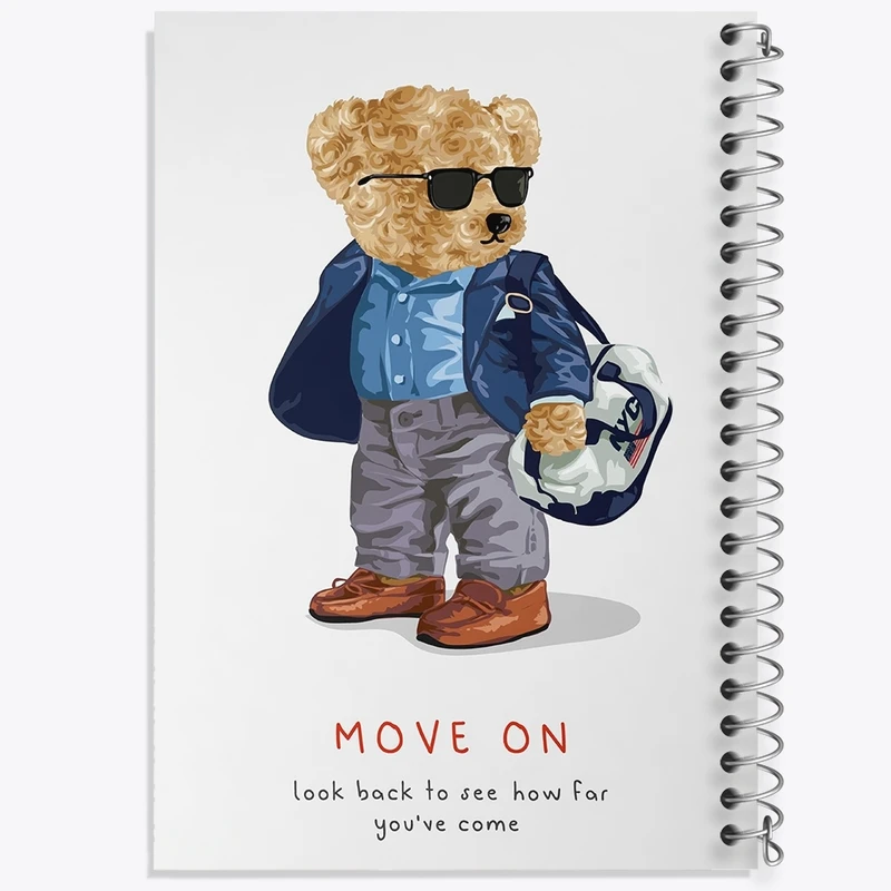 دفتر طراحی 50 برگ خندالو طرح خرس تدی کد F1543