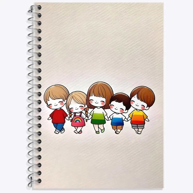 دفتر زبان 50 برگ خندالو مدل دو خط طرح کودکانه کد F11686