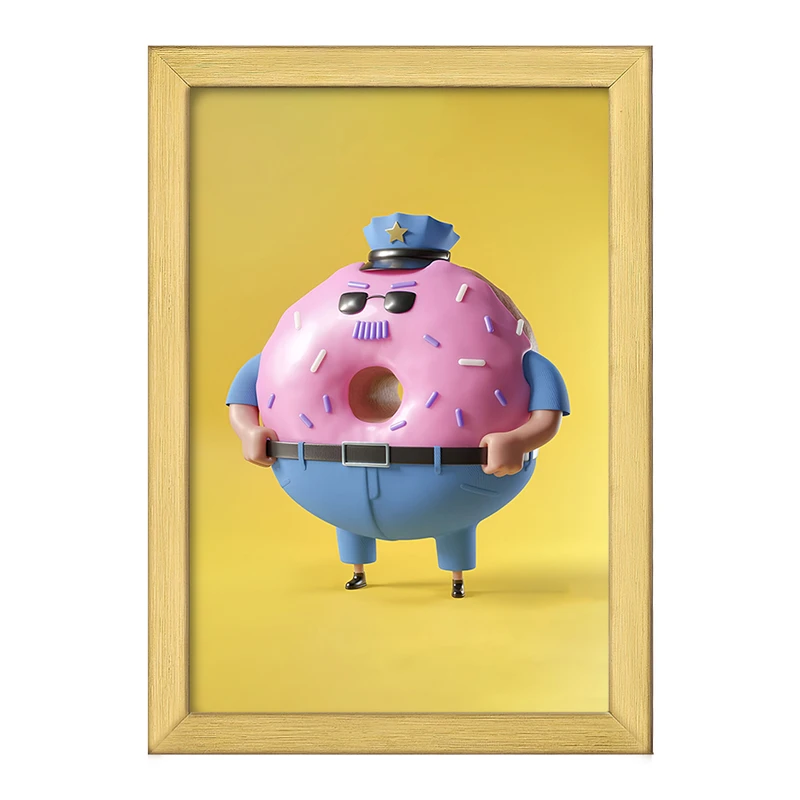 تابلو خندالو طرح دونات بامزه کد F3362