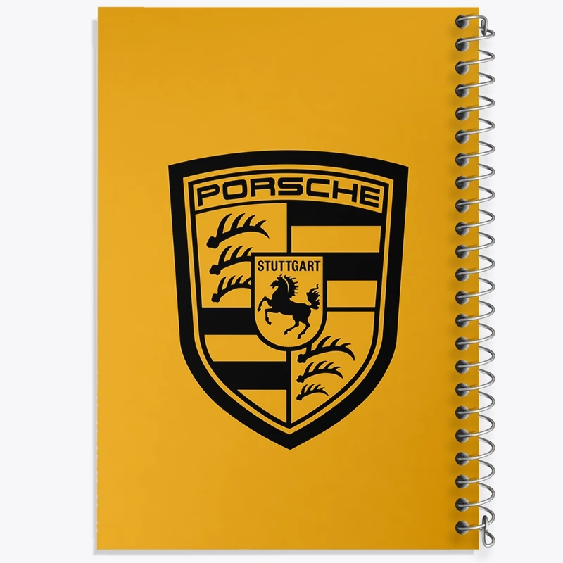 دفتر ژورنال نویسی 50 برگ خندالو مدل نقطه ای طرح پورشه (Porsche) کد N7888