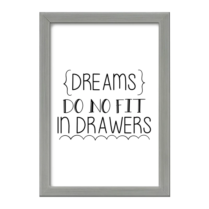 تابلو خندالو طرح Dreams Do No Fit In Drawers کد F1058