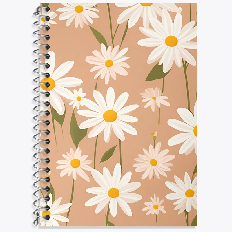 دفتر زبان 50 برگ خندالو مدل سه خط طرح گل گلی کد N7231