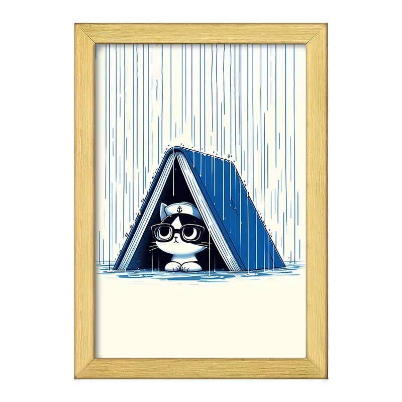 تابلو خندالو طرح گربه بامزه کد F6129