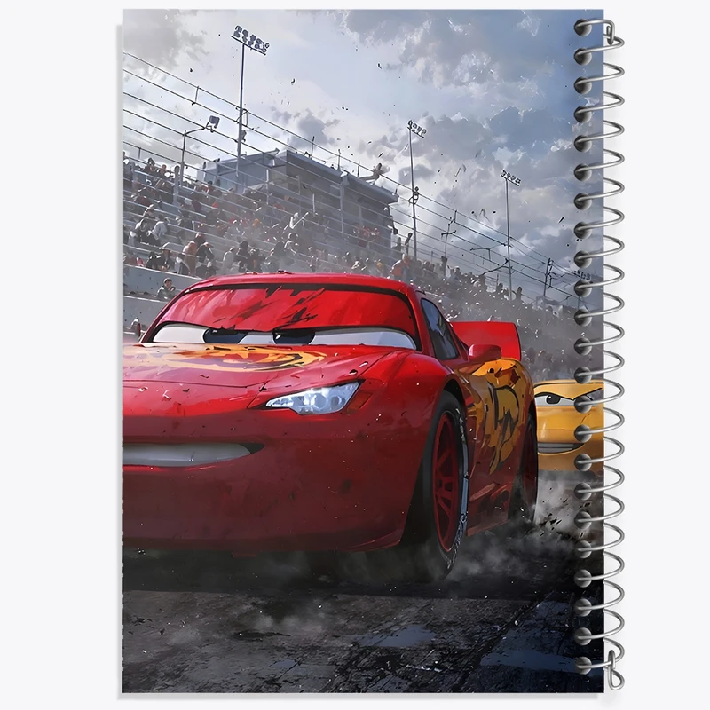 دفتر شطرنجی 50 برگ خندالو طرح مک‌ کوئین ماشین ها کد F9369