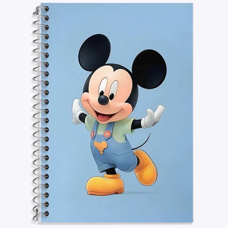 دفتر زبان 50 برگ خندالو مدل سه خط طرح میکی موس کد F8609