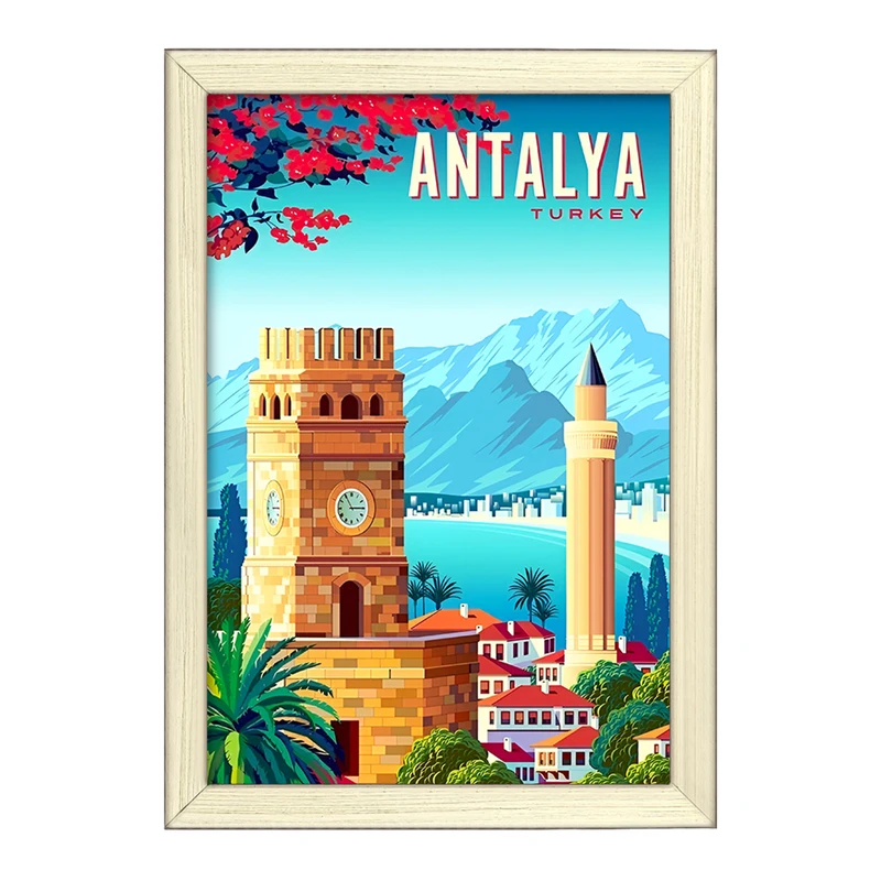 تابلو خندالو طرح آنتالیا (Antalya) کد F6313