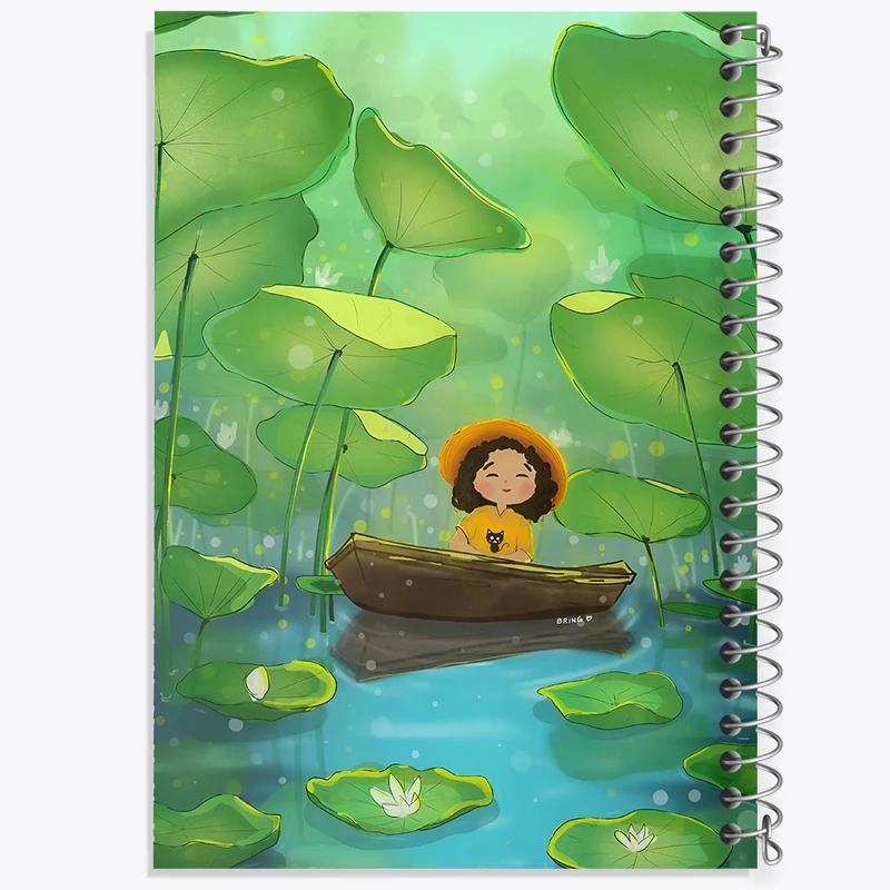 دفتر طراحی 50 برگ خندالو طرح دخترانه کیوت کد N7427