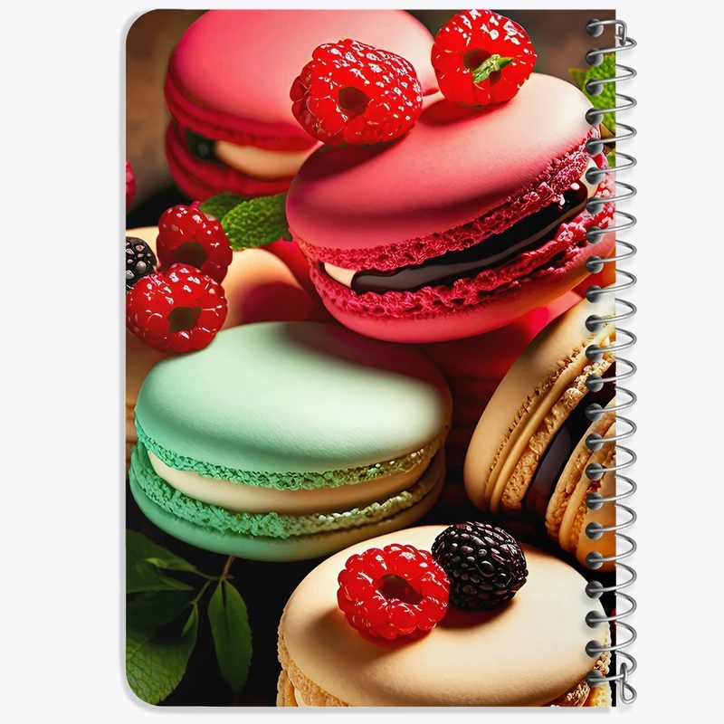 دفتر یادداشت 50 برگ خندالو طرح ماکارون (Macaron) کد F5927