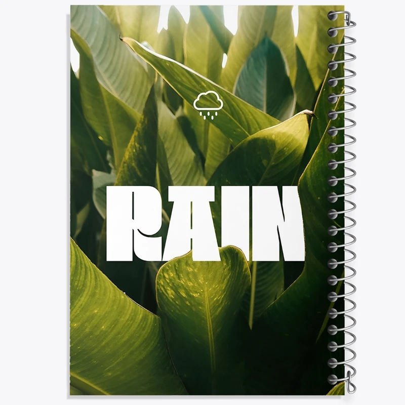 دفتر ژورنال نویسی 50 برگ خندالو مدل نقطه ای طرح باران (Rain) کد F10789