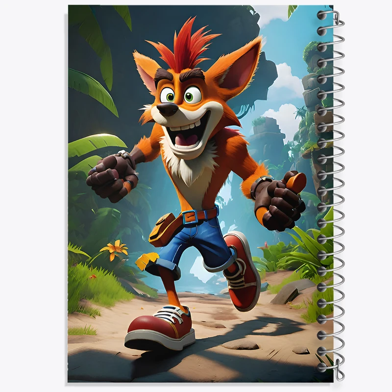 دفتر مشق 50 برگ خندالو طرح کراش باندیکوت (Crash Bandicoot) کد F11711