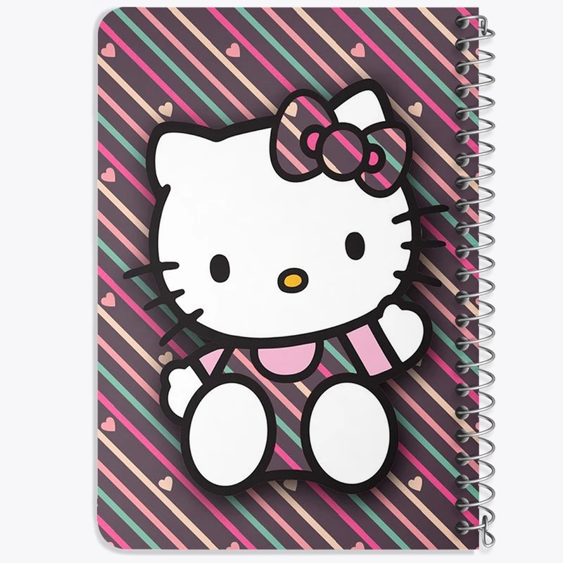 دفتر یادداشت 50 برگ خندالو طرح هلو کیتی Hello Kitty کد 2493