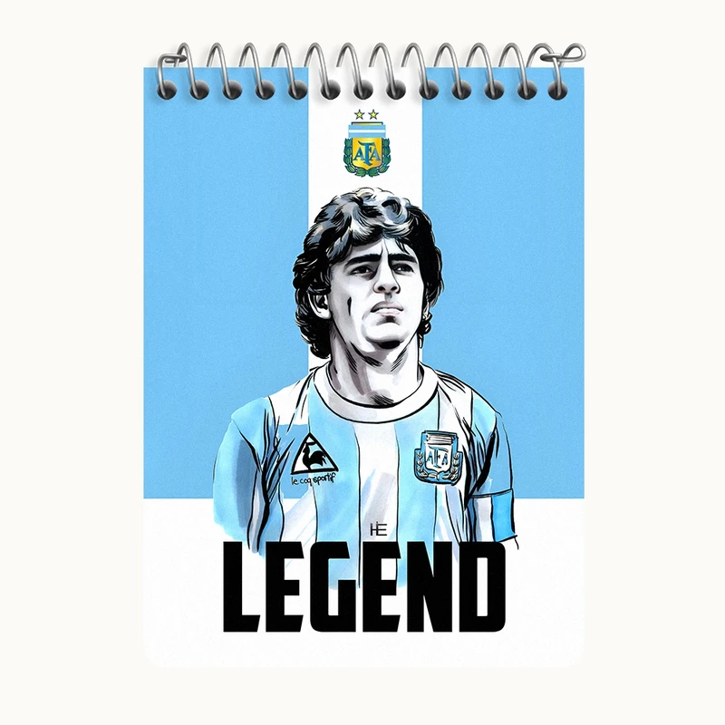 دفتر یادداشت 50 برگ خندالو طرح مارادونا (Maradona) کد N8263