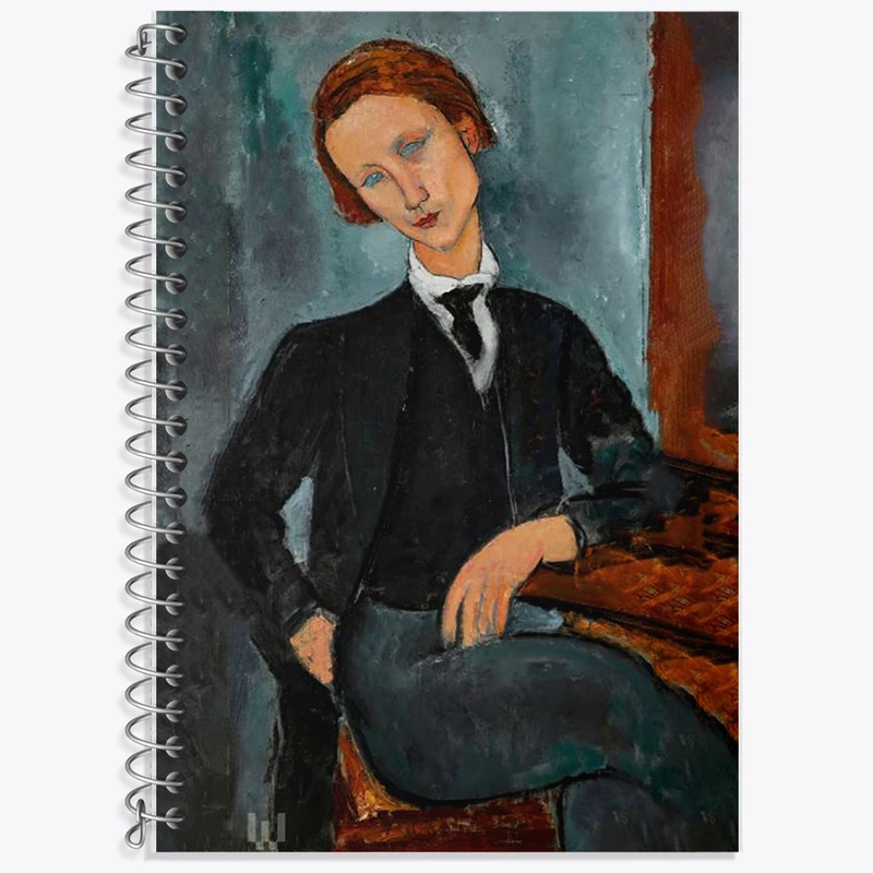 دفتر نت موسیقی 50 برگ خندالو طرح پرتره بارانوفسکی اثر آمادئو مودیلیانی کد F12464