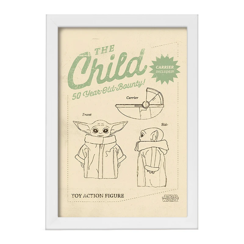 تابلو خندالو طرح بیبی یودا (Grogu) کد F14245