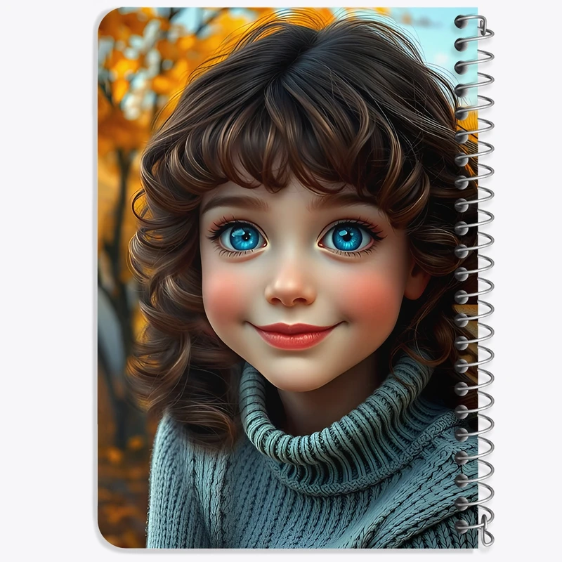 دفتر یادداشت 50 برگ خندالو طرح دخترانه کد F8432