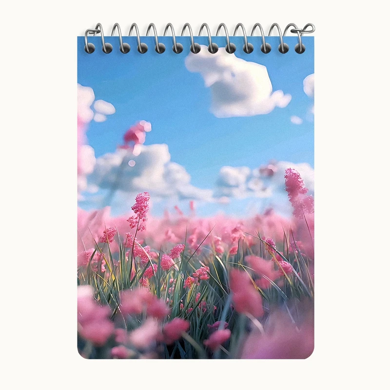 دفتر یادداشت 50 برگ خندالو طرح منظره گل کد N6130