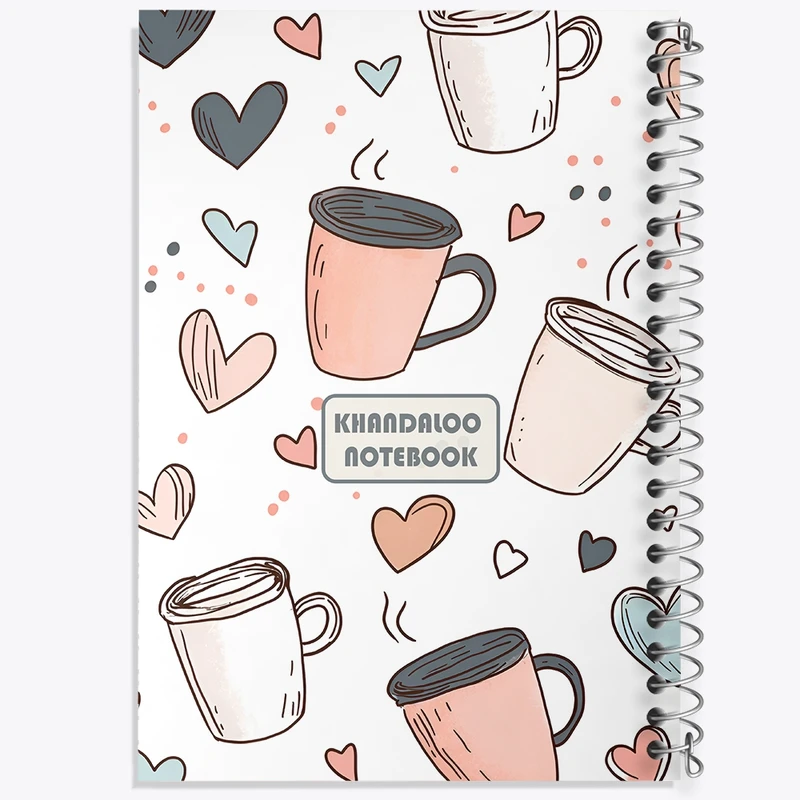 دفتر لیست خرید 50 برگ خندالو طرح پترن قهوه کد N7322