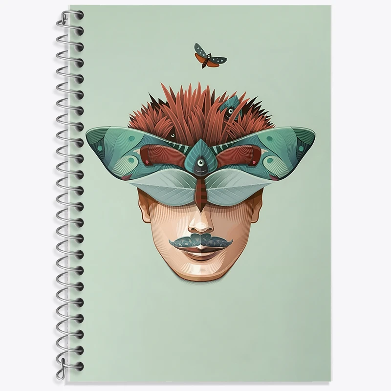 دفتر لغت 50 برگ خندالو طرح سر پروانه کد F10842